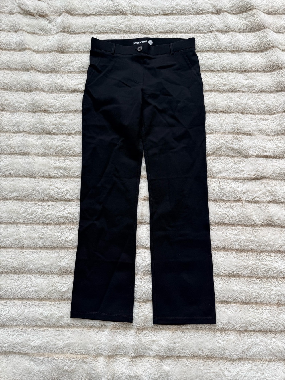 Betabrand Black Dress Pant Yoga Pants — M Petite NWOT